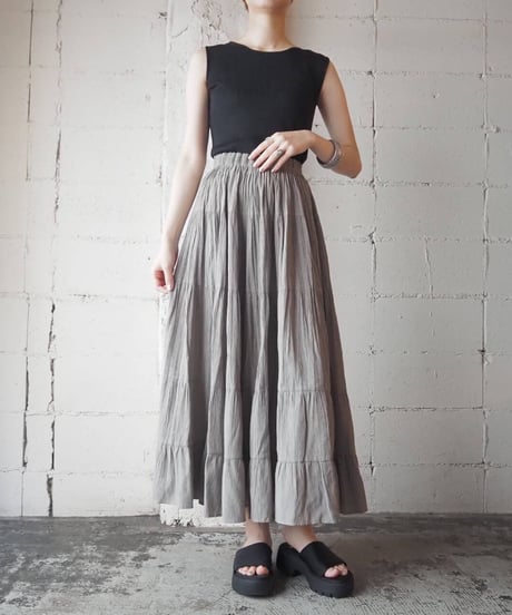 Tiered Easy Flared Skirt KA