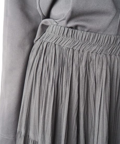 Tiered Easy Long Skirt BK