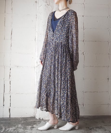 Sheer Flower Layered Dress NV