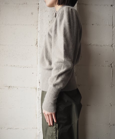 Stand Collar Angora Polo Knit GR
