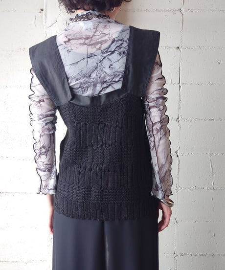 Knit×Linen Bustier BK