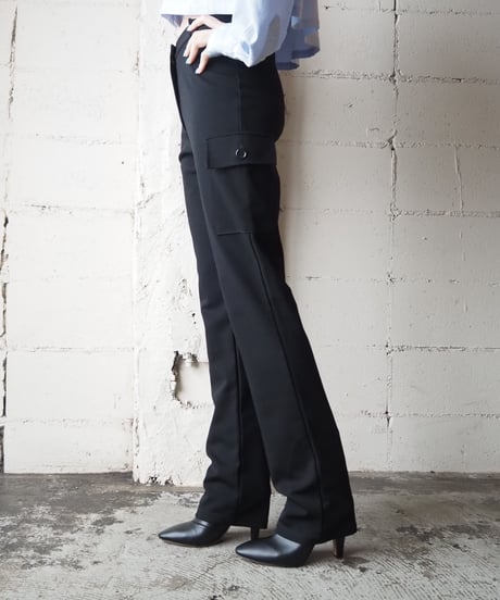 Slim Straight Cargo Pants BK