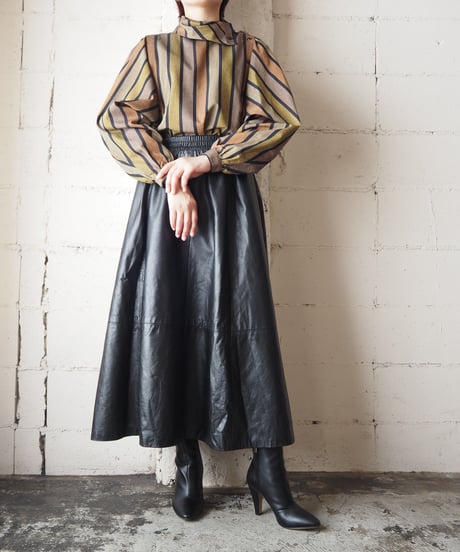 Turn Over Collar Stripe Shirt BKBR
