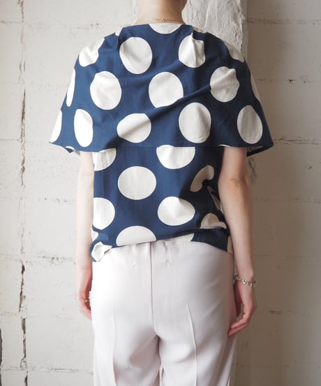 1980's IS ISSEY MIYAKE Polka Dot Layered Sleeve Cutsewn NVWH