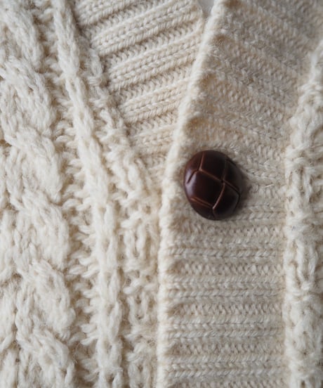 Fisherman Vneck Knit Cardigan IV