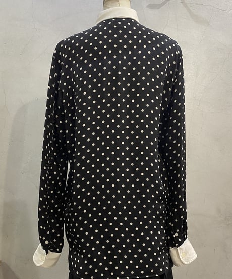 WACKO MARIA Dot Pattern White Collared Shirt BKWH