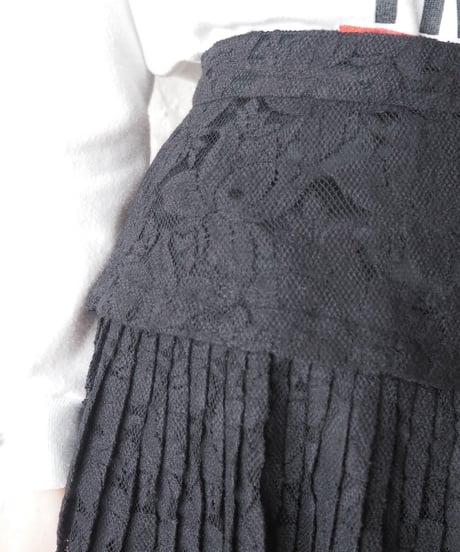 KENZO Lace Pleated Skirt BK