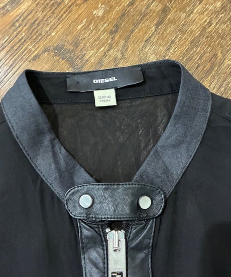 DIESEL Sleeveless Zipup Sheer Dress　BK