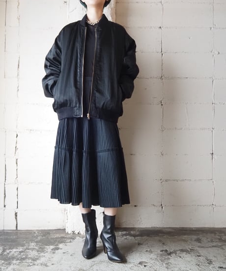 Satin MA-1 Jacket BK