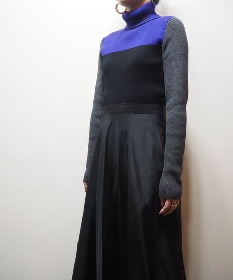LAUREN Tricolor Rib Knit BKPUR
