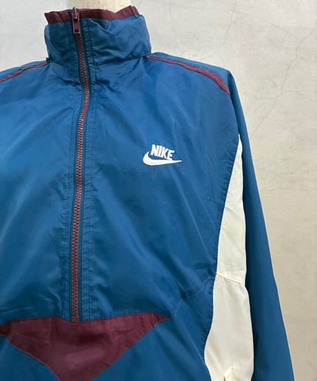 90's NIKE Tricolor Nylon Pullover BLWHPUR