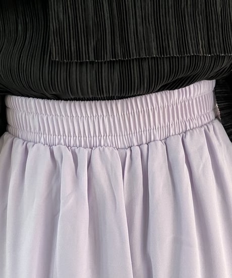 Belted See Through Wide Pants PUR