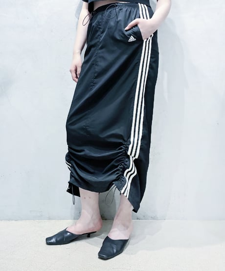 REMAKE adidas Drawstring Track Skirt　BKWH