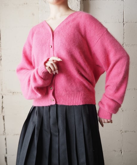 V neck Mohair Cardigan PI