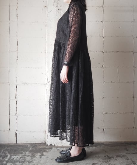 Lace A-line Maxi Dress BK