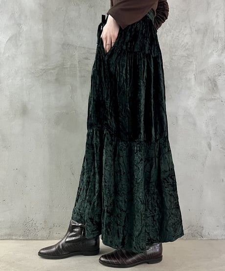 Velour Tiered Skirt GN