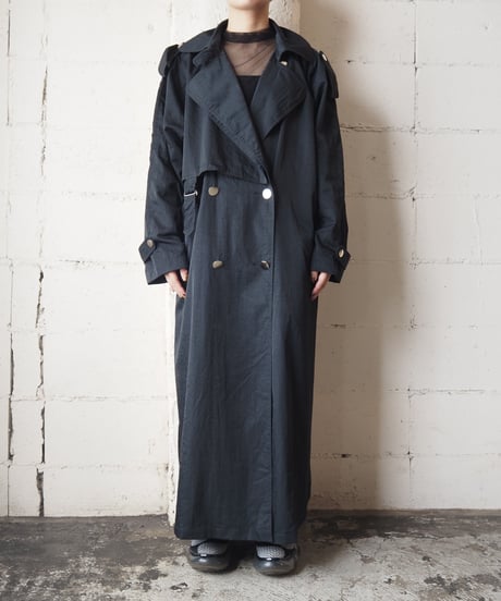 Nylon Trench Coat BK