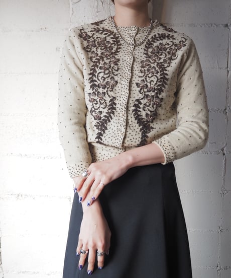 Vintage Beads Embroidery Cardigan IV