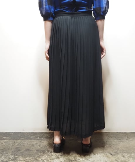 Sheer Pleated Skirt BK