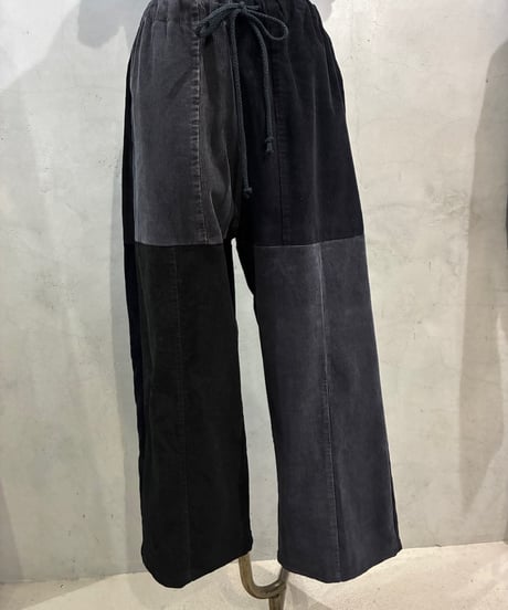 REMAKE Corduroy Patchwork Pants BK