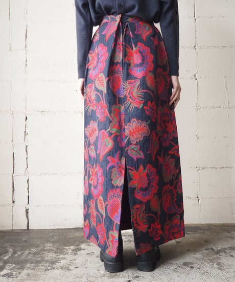 Flower Pattern Goblin Long Skirt RENV