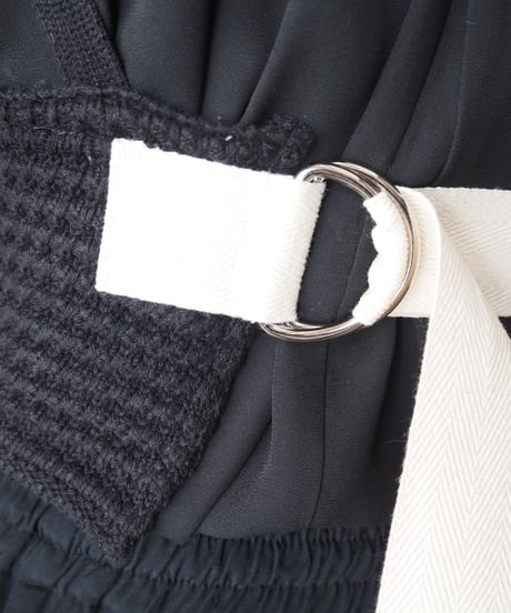 ORFEO REMAKE Back Belted Knit Bustier BK