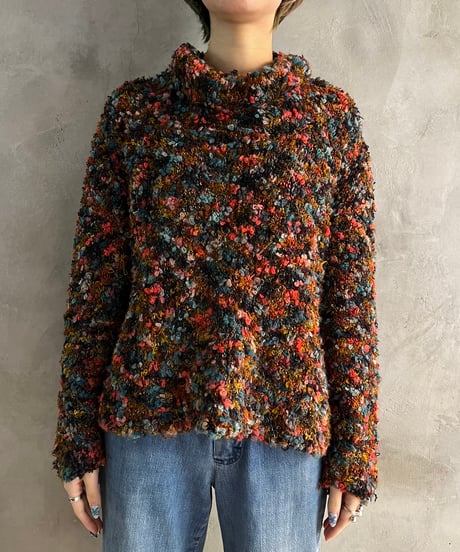 Mix Color Mock Neck Knit PIBL