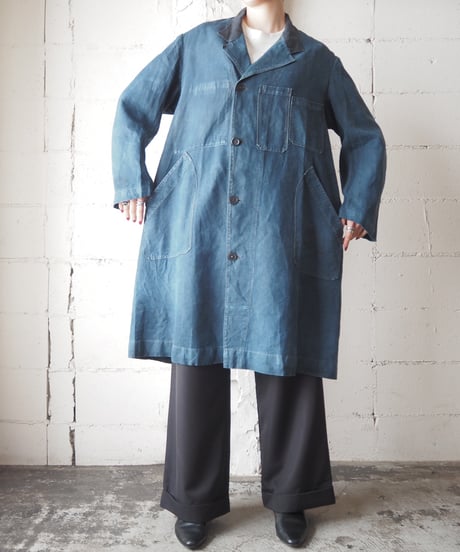 〜1930's Antique Linen Maquignon Coat NVBK