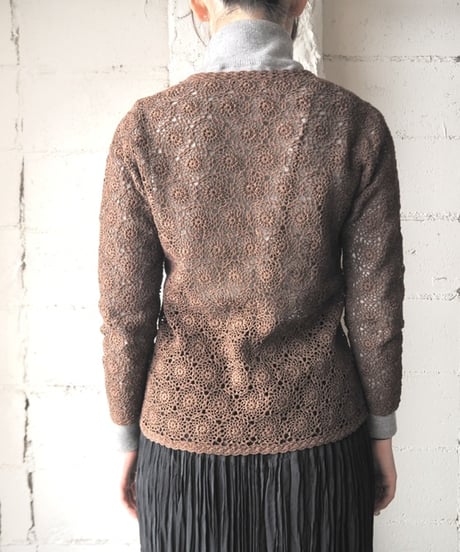Hand Knit Crochet Cardigan BR