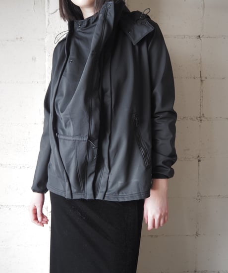 Fleece Lining Technical Softshell Hooded Jacket BK