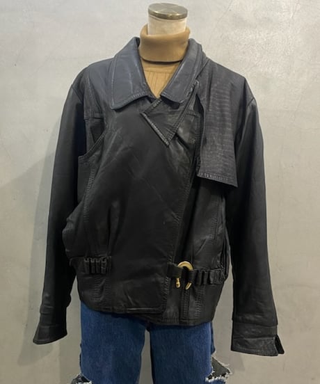 Front Design Leather Jacket BK