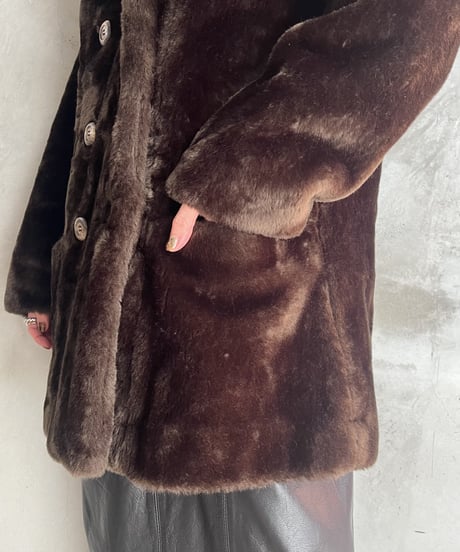 Fake Fur Double Chest Coat BR