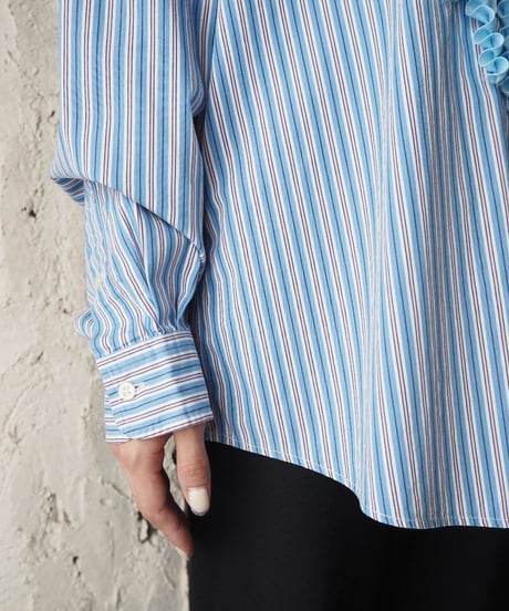 ORFEO MIX Frilled Shirt BLWH
