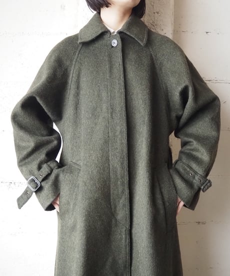 Stand Fall Collar Long Wool Coat KA