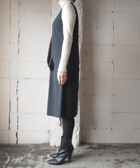 JIL SANDER Asymmetric Design Sleeveless Dress BK