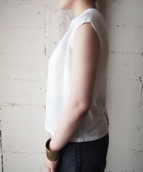Sleeveless Flower Cutwork Blouse WH