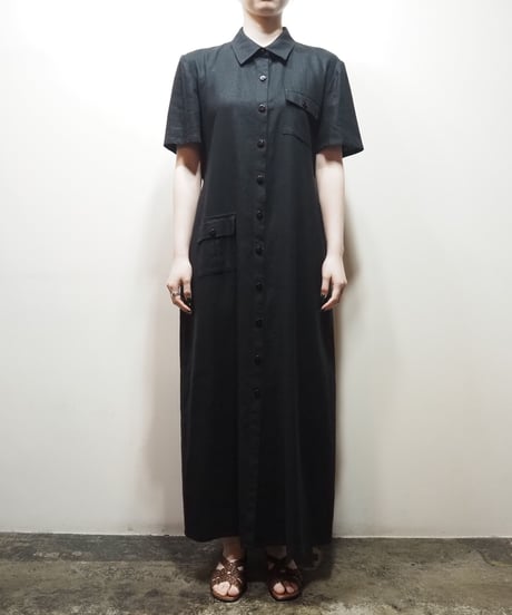 Linen Shirt Dress BK