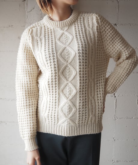 Crew Neck Fisherman Sweater IV