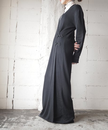 China Button Knit Gown BK