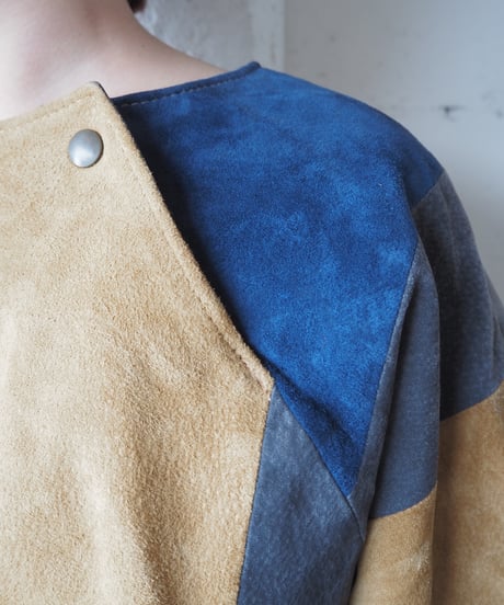 Switching Leather Pullover BRNV