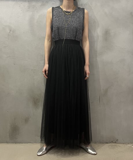 Tulled Flared Skirt BK
