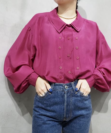 Double Collar Front Botton Blouse PI