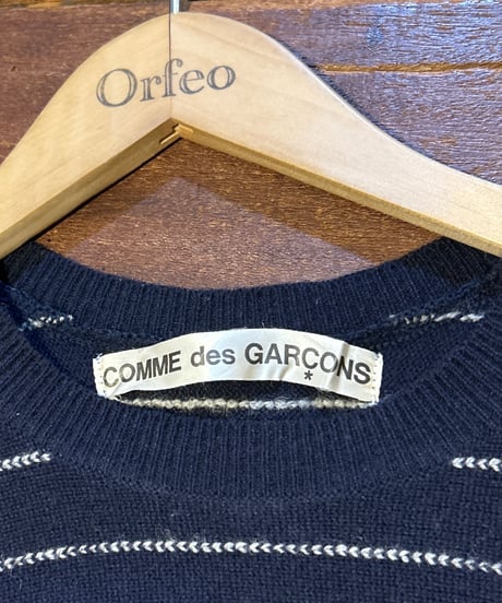 COMME des GARÇONS Stripe Square Hem Knit NVGR