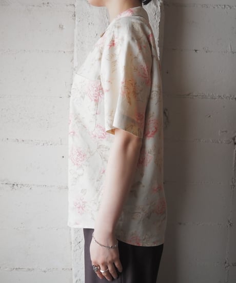 LAUREN RALPH LAUREN Rose Print Open Collar Shirt BE