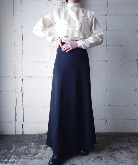 Pleated Back Button Blouse IV