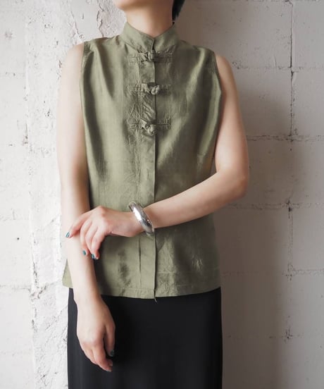 Sleeveless China Blouse YGR