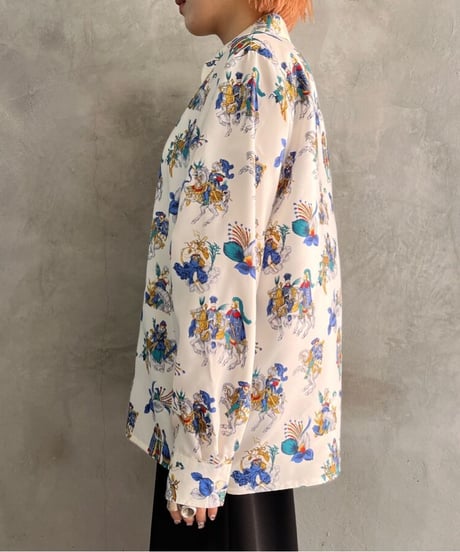 Horse&People Pattern Shirt WH