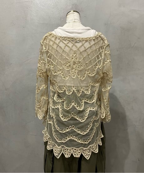 Tape Embroidery China Sheer Blouse GD
