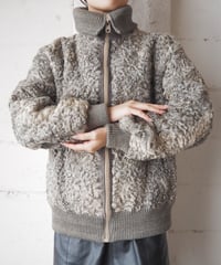 Fur × Knit Zip Up Blouson GR