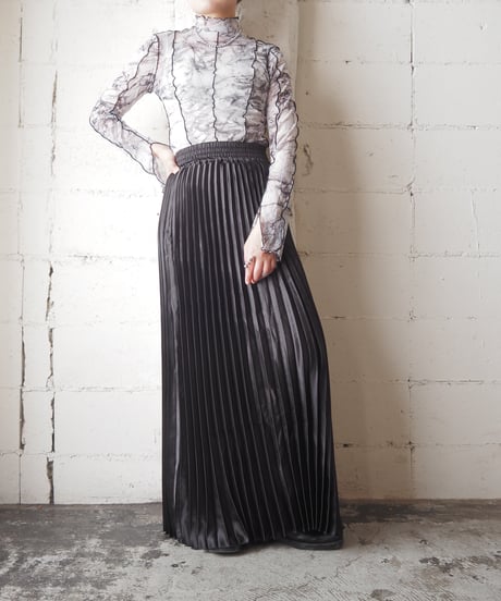 Accordion Pleats Skirt BK